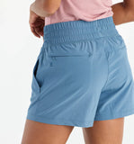 LADIES FREE FLY PULL ON BREEZE SHORT - PACIFIC BLUE