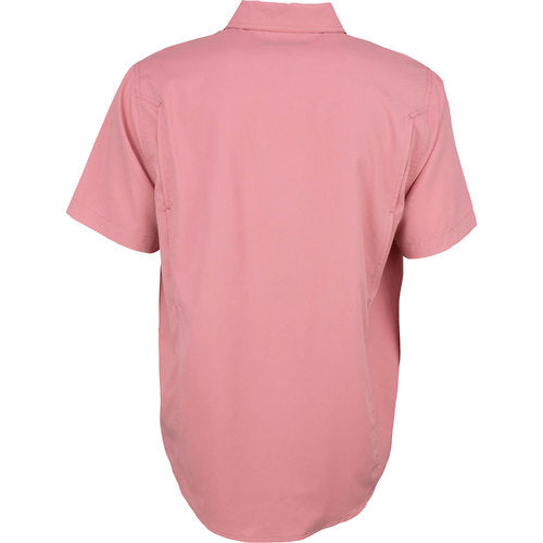 AFTCO Mens Rangle Vented Short Sleeve Shirt - Hazy Rose M / Hazy Rose