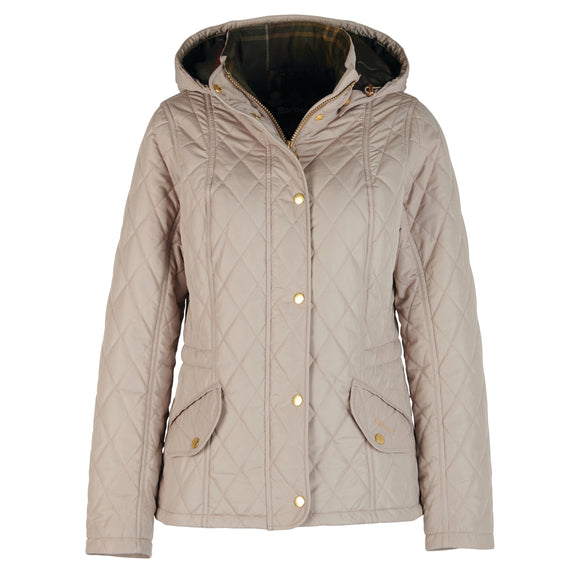 LADIES BARBOUR MILLFIRE QUILTED JACKET - LT TRENCH