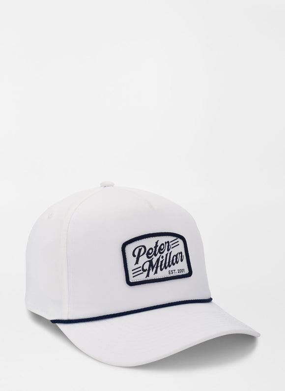 PETER MILLAR CLUBHOUSE ROPE HAT - WHITE