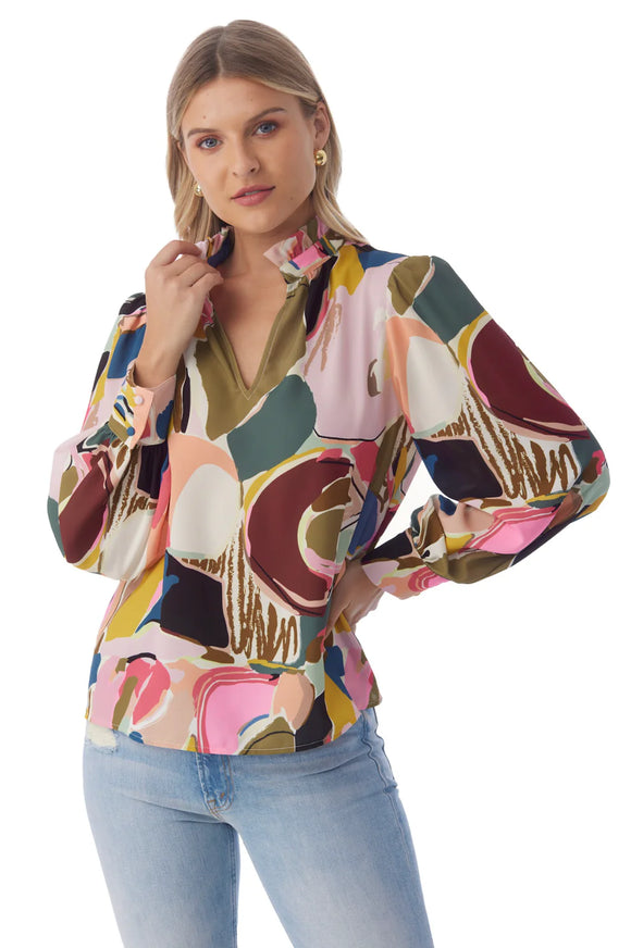 CROSBY LYLA TOP - ABSTRACT