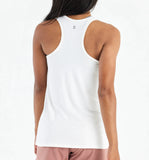 LADIES FREE FLY BAMBOO MOTION RACERBACK TANK - BRIGHT WHITE