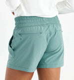 LADIES FREE FLY PULL ON BREEZE SHORT - SABAL GREEN