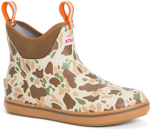 XTRATUF MENS 6 IN ANKLE DECK BOOT-DUCK CAMO/TAN