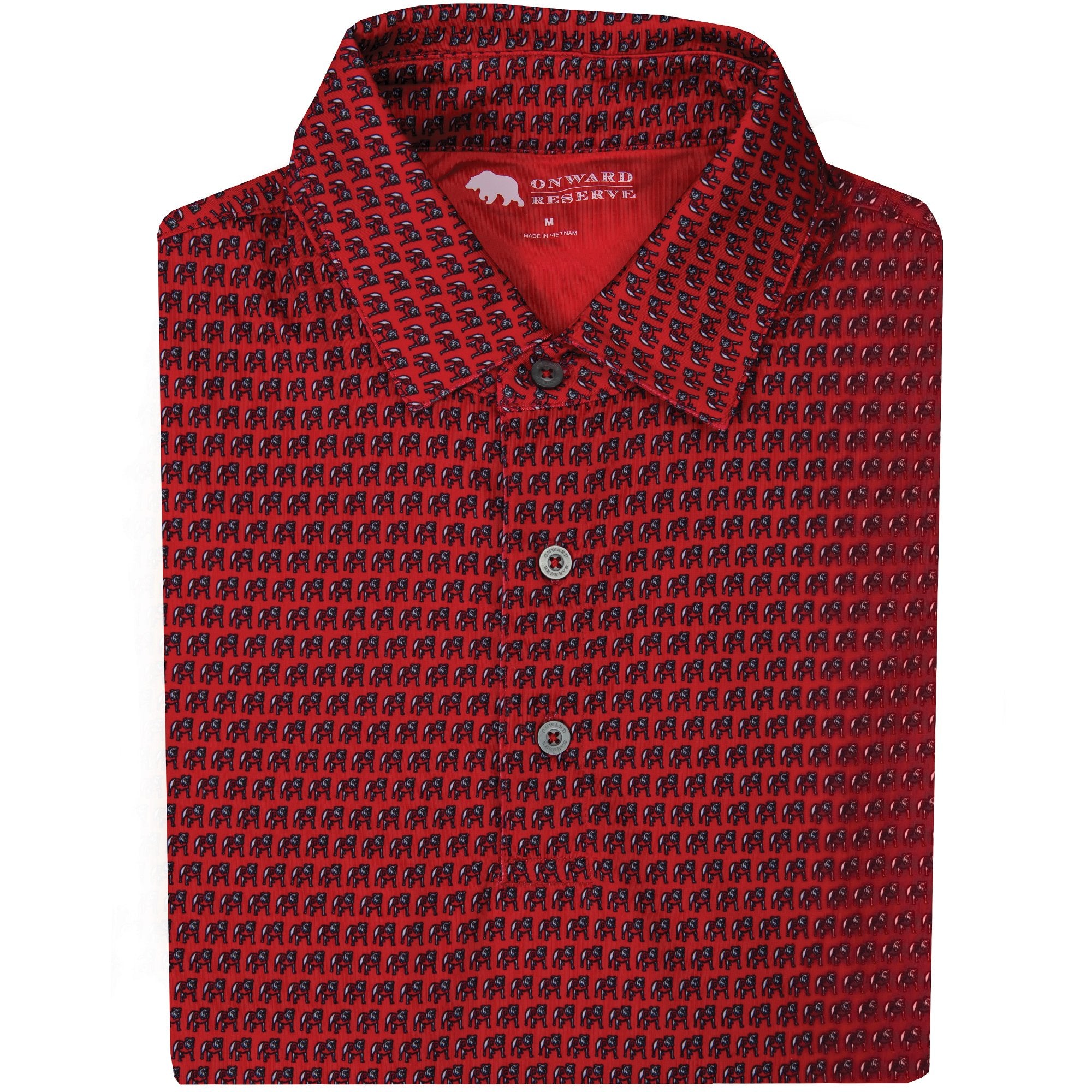 ONWARD RESERVE STANDING BULLDOG PRINTED POLO - RED – Lazarus of