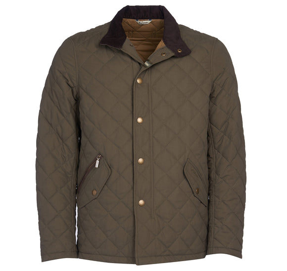 BARBOUR SHOVELER QUILTED JACKET - ARMY GREEN