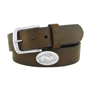 BROWN PULL UP LEATHER BELT - PACKERS