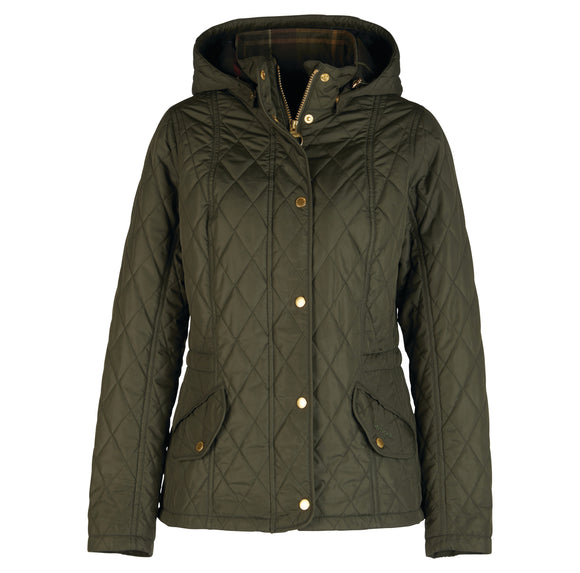 LADIES BARBOUR MILLFIRE QUILTED JACKET - OLIVE