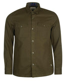 MENS BARBOUR ESSENTIAL TWILL OVERSHIRT - FOREST