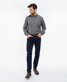 BARBOUR HENDERSON THERMO WEAVE SHIRT - NAVY