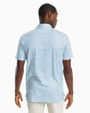 SOUTHERN TIDE DRIVER TIDAL STRIPED PERFORMANCE POLO SHIRT - OCEAN TEAL