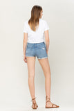 VERVET HIGH RISE DISTRESSED PATCHED CUFFED SHORT