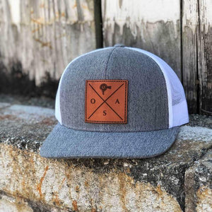 OLD SOUTH CROSS LEATHER PATCH TRUCKER HAT
